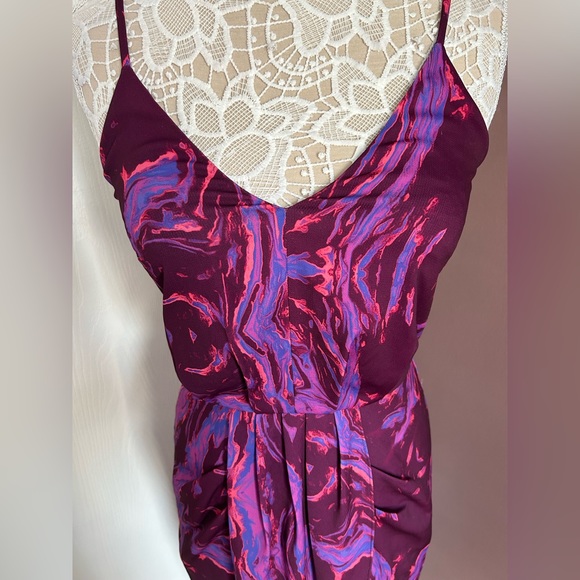 CHELSEA28 Purple Sleveless Faux Wrap Dress - Picture 3 of 8